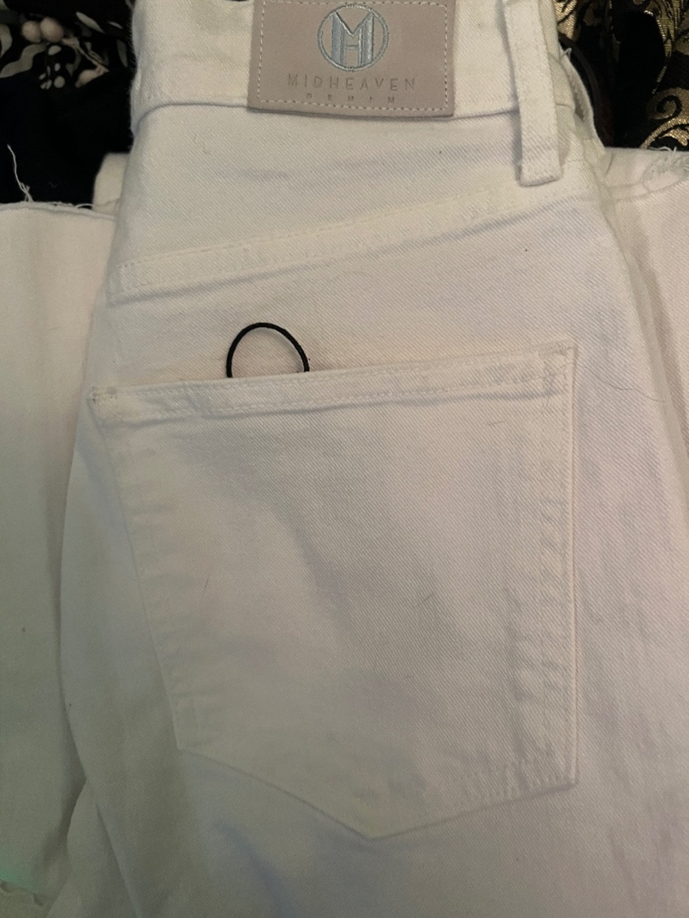 BILLIE FREE FLOW SIZE 26 WHITE BOOTCUT MIDHEAVEN DENIM JEAN, LONG CLEAN LEG